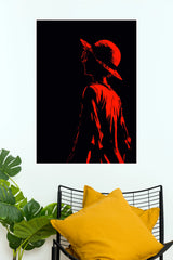 Monkey D. Luffy Crimson Shadow Anime Poster   (Anime Posters)