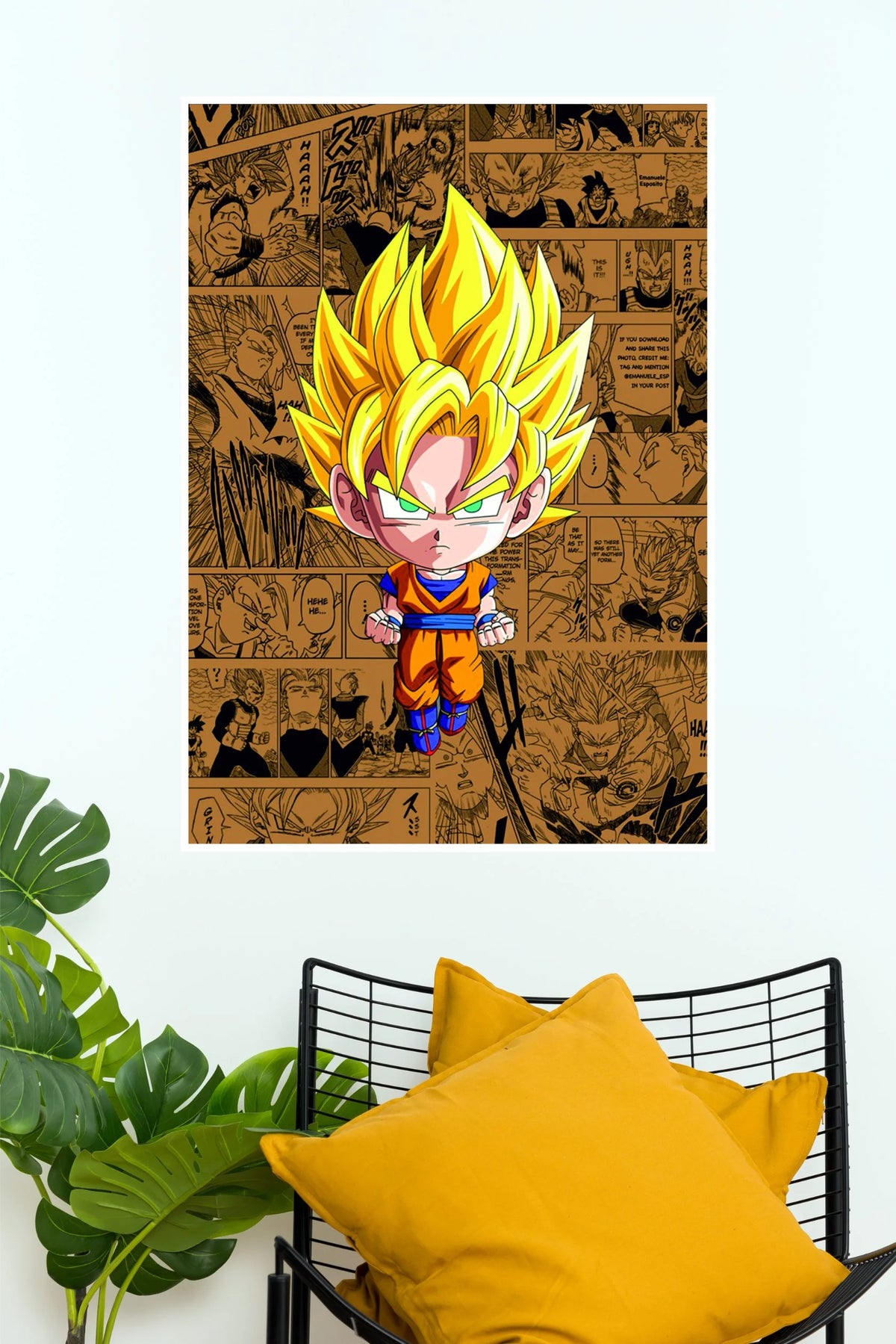 Super Saiyan Goku Manga Collage Poster  (Anime Posters)