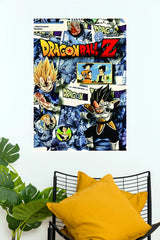 Dragon Ball Z Vegeta Saiyan Warrior Comic Collage   (Anime Posters)