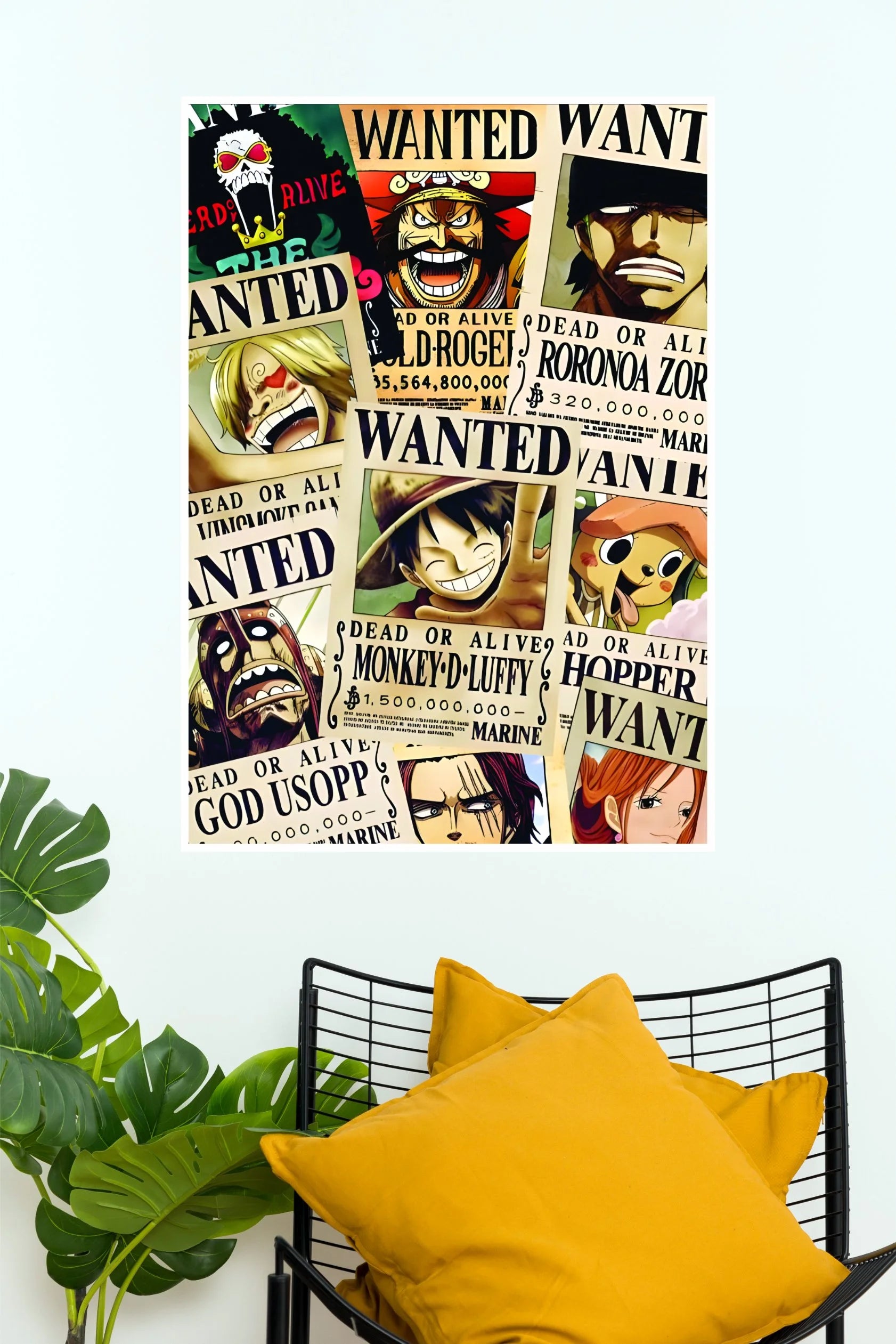 One Piece Wanted Bounty Collage Poster | Anime Wall Art – The Poster Valley