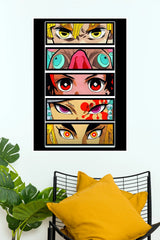 Demon Slayer Powerful Anime Eyes | Manga Wall Poster   (Anime Posters)