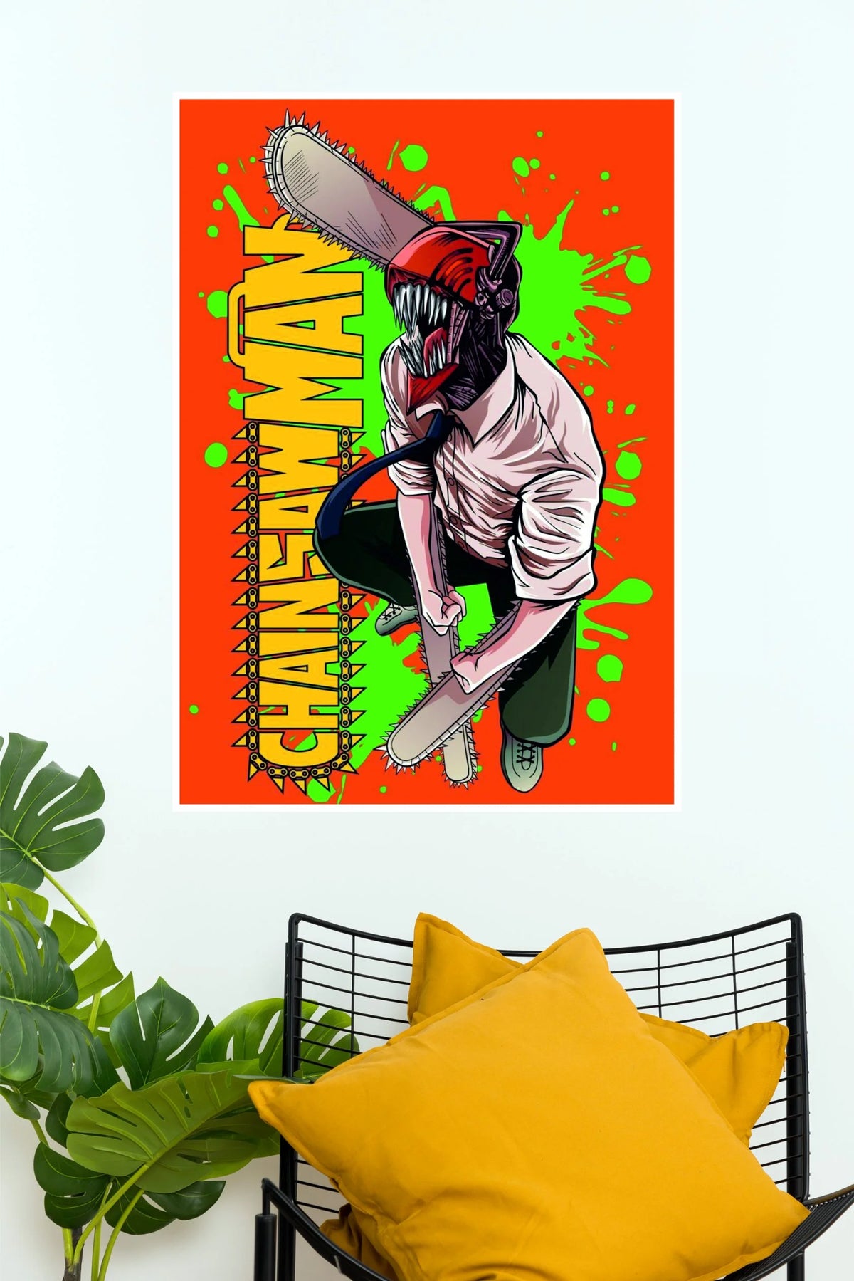 Chainsaw Man Denji Devil Transformation Wall Poster (Anime Posters)