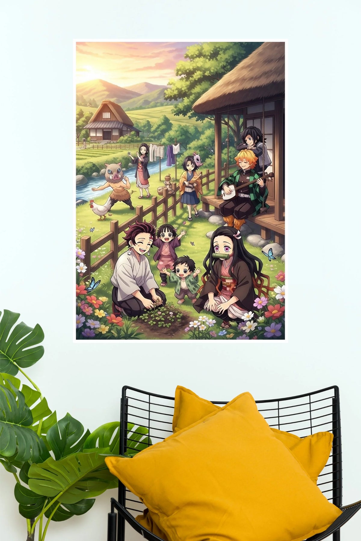 Demon Slayer Peaceful Village Poster | Anime Wall Art – The Poster Valley