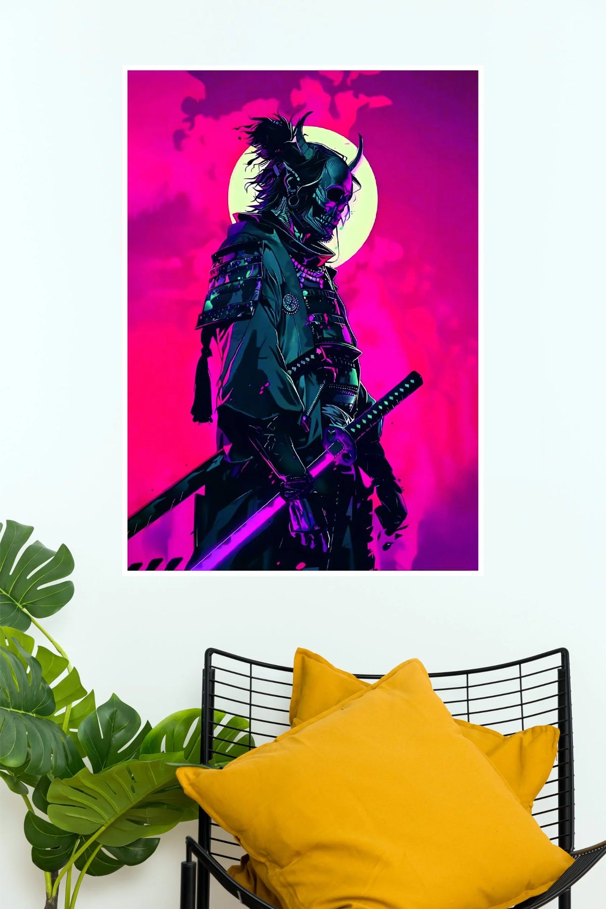 Crimson Curse Dark Samurai Warrior Wall Poster (Anime Posters)