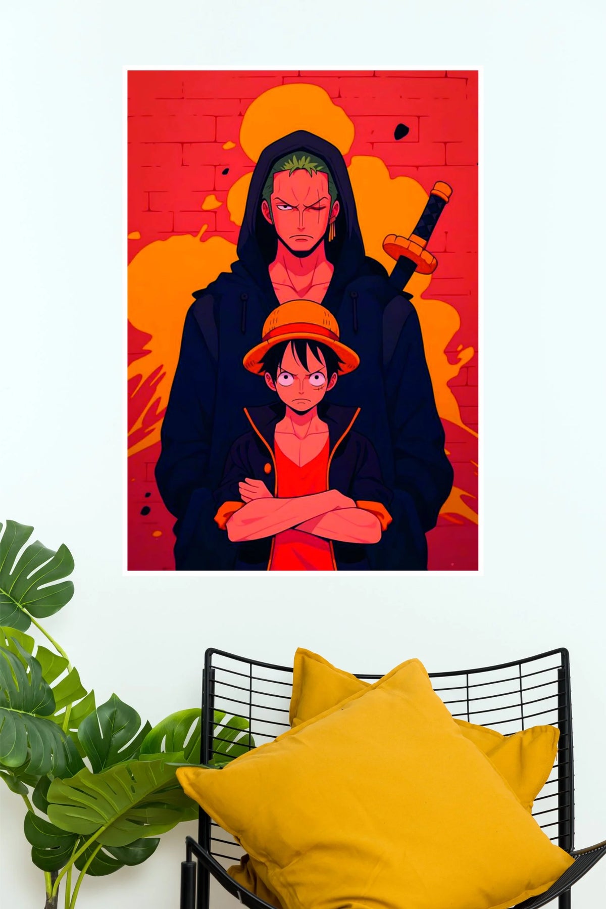 Luffy & Zoro Unbreakable Brotherhood Wall Poster (Anime Posters)