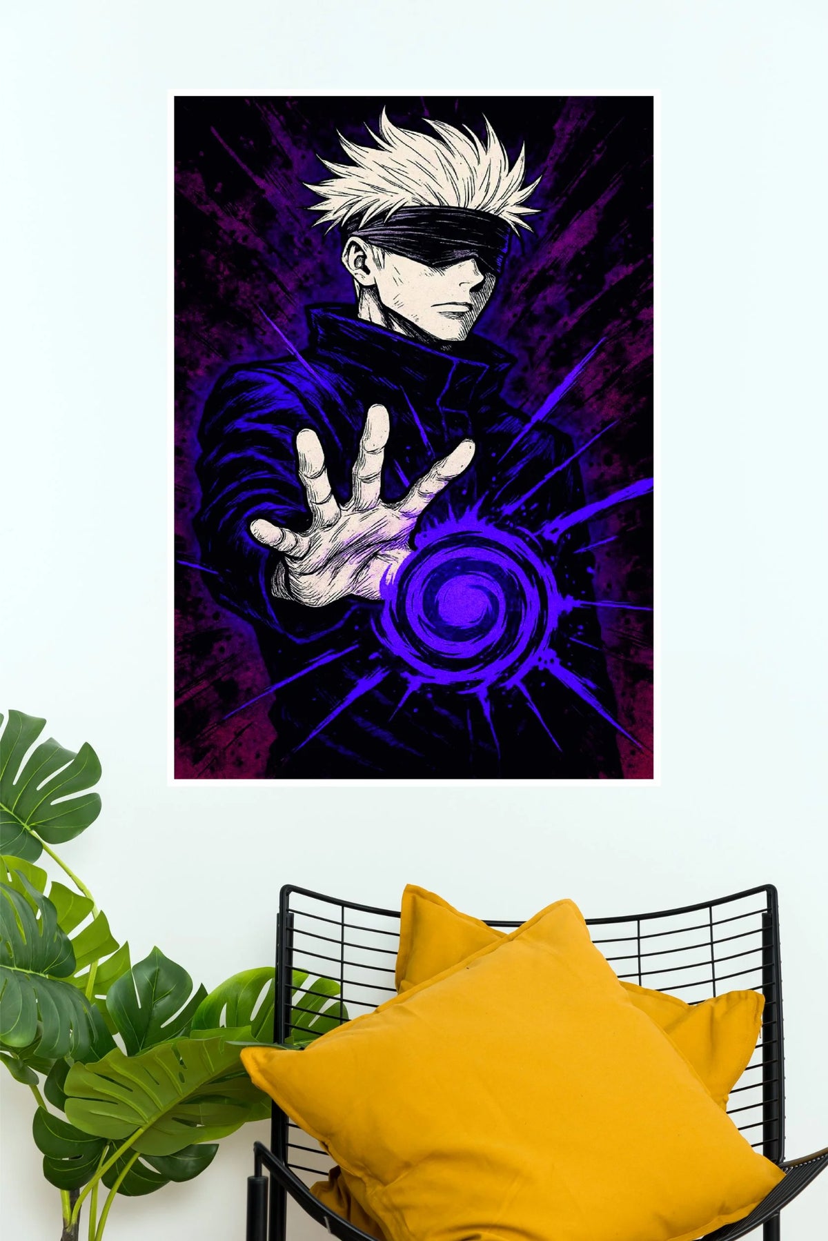 Gojo Satoru Dark Spiral Power Wall Poster (Anime Posters)