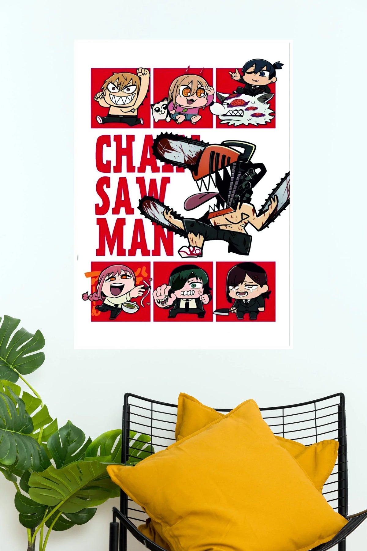 Chainsaw Man Chibi Devil Squad Anime Wall Poster  (Anime Posters)