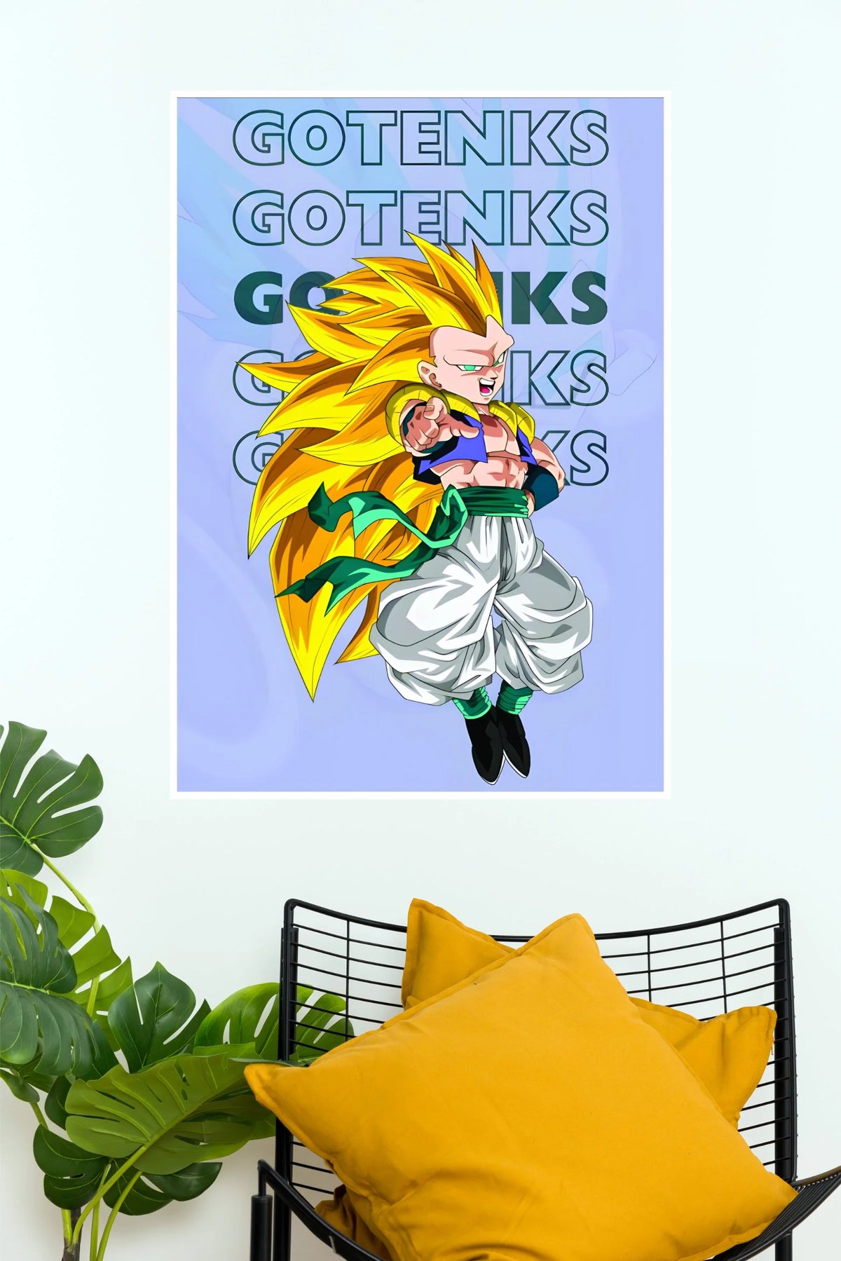 Gotenks Super Saiyan Golden Power Dragon Ball Wall Poster   (Anime Posters)