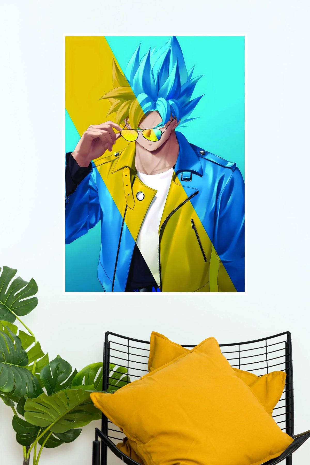 Goku Super Saiyan Blue Streetwear Anime Wall Poster   (Anime Posters)