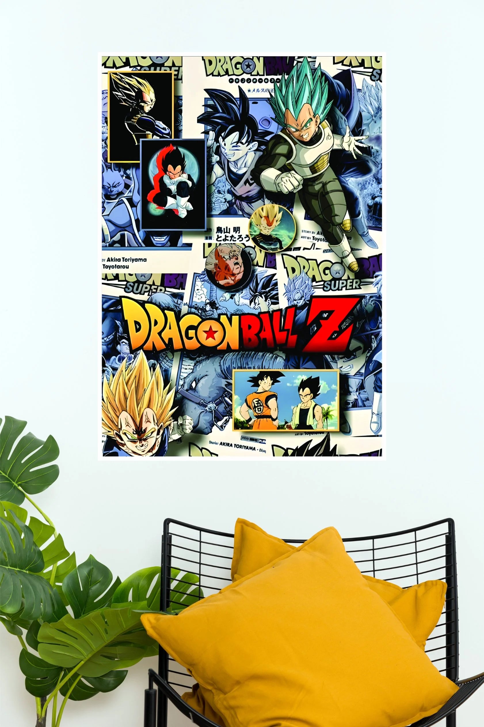 Vegeta Saiyan Prince Collage Poster | Dragon Ball Wall Art – The Poster ...