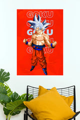 Goku Ultra Instinct Silver Power Dragon Ball Wall Poster  (Anime Posters)