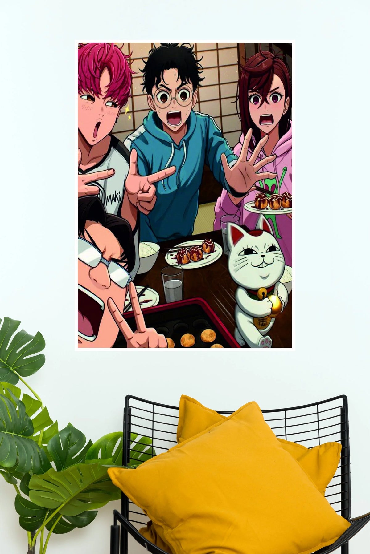Dandadan Friends and Flavors Anime Wall Poster  (Anime Posters)