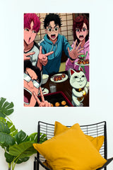 Dandadan Friends and Flavors Anime Wall Poster  (Anime Posters)
