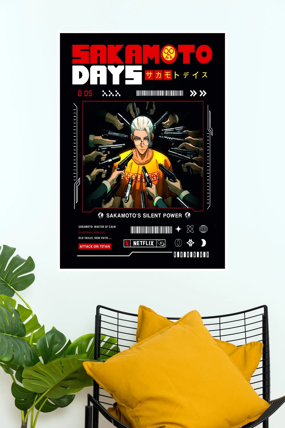 Sakamoto Days Silent Power Wall Poster  (Anime Posters)