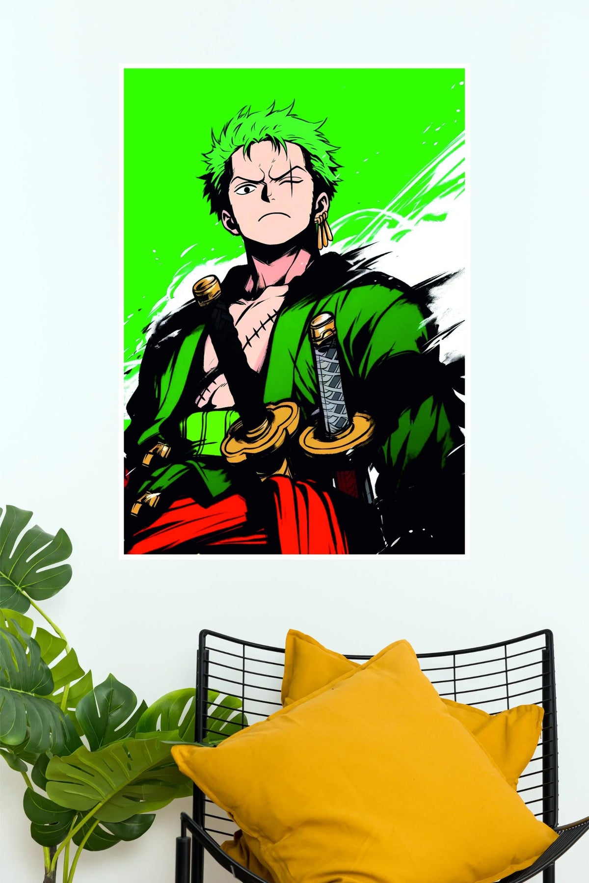 Roronoa Zoro Emerald Swordsman Wall Poster  (Anime Posters)
