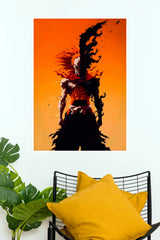 Ichigo Kurosaki Dark Hollow Flame Wall Poster  (Anime Posters)