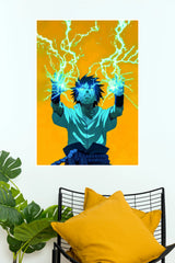 Sasuke Uchiha Infinite Lightning Power Wall Poster  (Anime Posters)