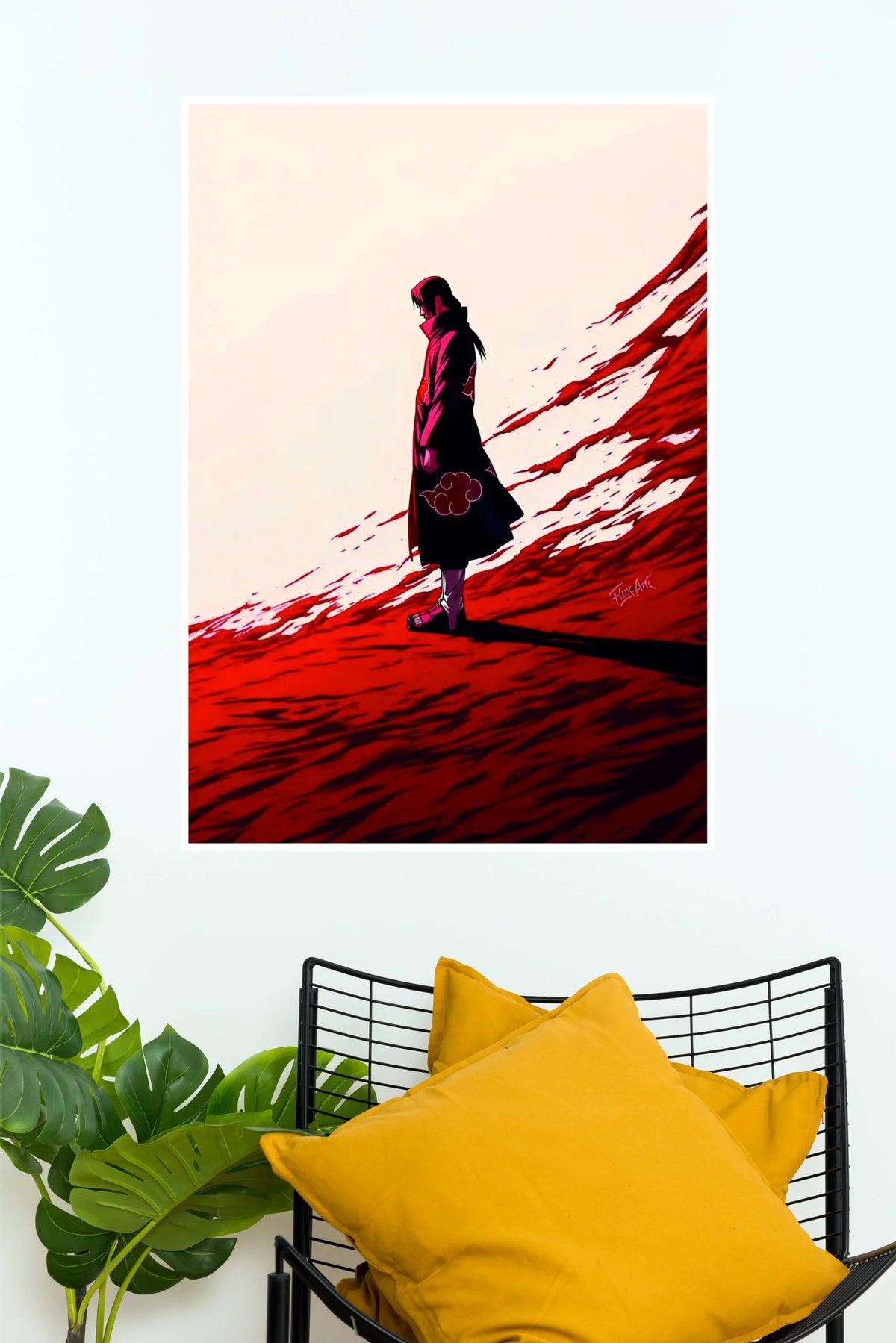 Itachi Uchiha Akatsuki Crimson Shadow Wall Poster  (Anime Posters)
