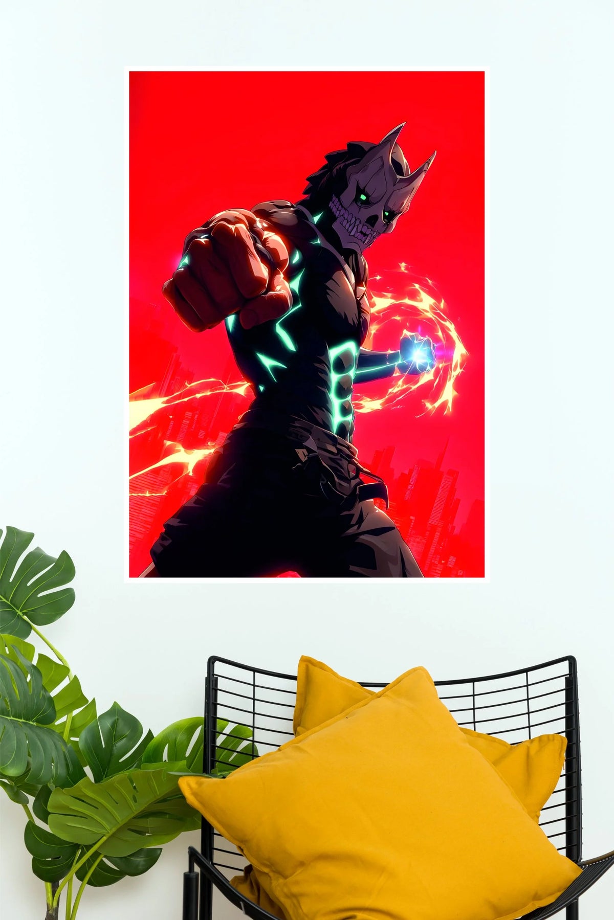 Kafka Hibino Kaiju Transformation Red Edition Wall Poster (Anime Posters)