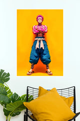 Akaza Upper Moon Demon Yellow Edition Wall Poster (Anime Posters)
