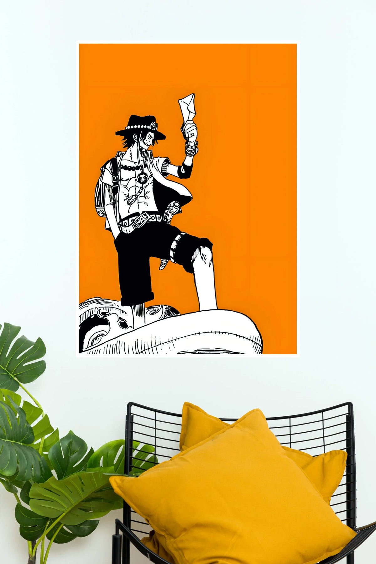 Portgas D Ace Letter to the Sea Orange Edition Wall Poster  (Anime Posters)