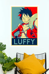Monkey D Luffy Straw Hat Pirate Vintage Edition Wall Poster  (Anime Posters)