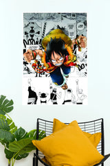 Monkey D Luffy Gear Adventure Manga Collage Edition Wall Poster (Anime Posters)