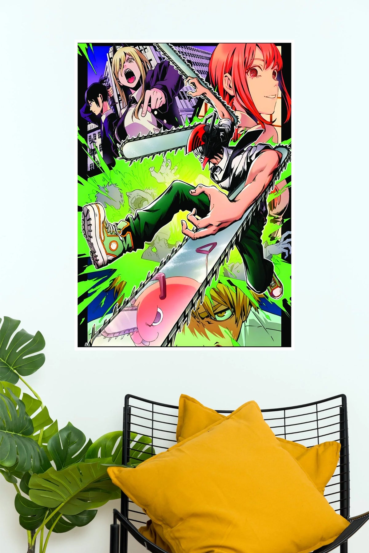 Chainsaw Man Denji Devil Hunter Action Collage Edition Wall Poster (Anime Posters)