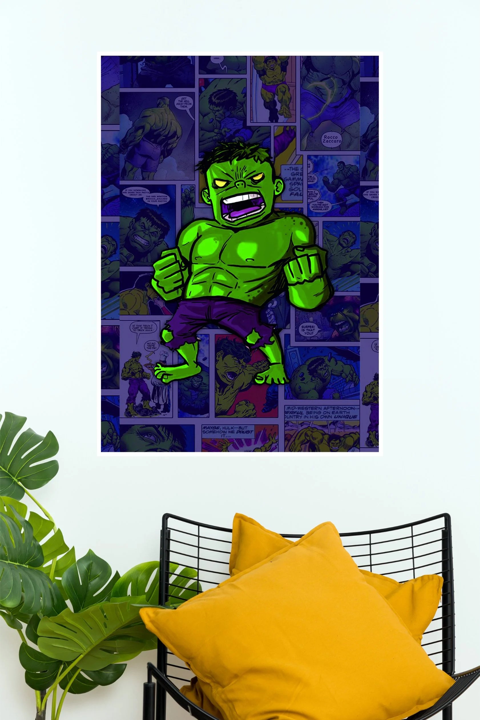 Hulk Green Rage Comic Poster | Marvel Superhero Wall Decor – The Poster ...