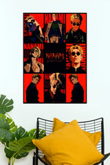 Kento Nanami Red and Black Anime Collage Edition Wall Poster  (Anime Posters)