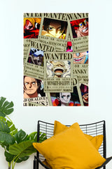 One Piece Legendary Pirates Wanted Bounty Collage Edition Wall Poster  (Anime Posters)