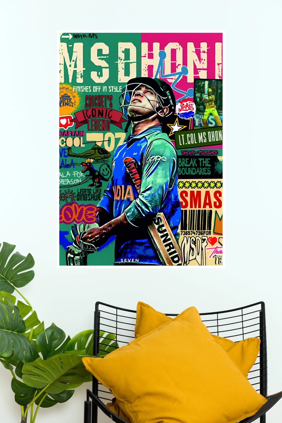 MS Dhoni Captain Cool Cricket Legend Edition Wall Poster (Anime Posters)