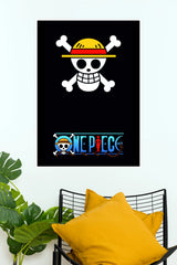 One Piece Straw Hat Pirates Jolly Roger Logo Wall Poster (Anime Posters)