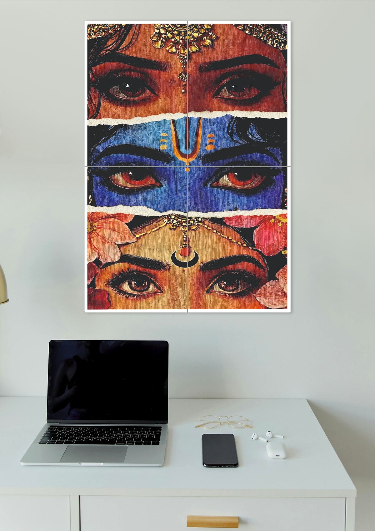 RADHA AND KRISHNA | 4 Split Poster