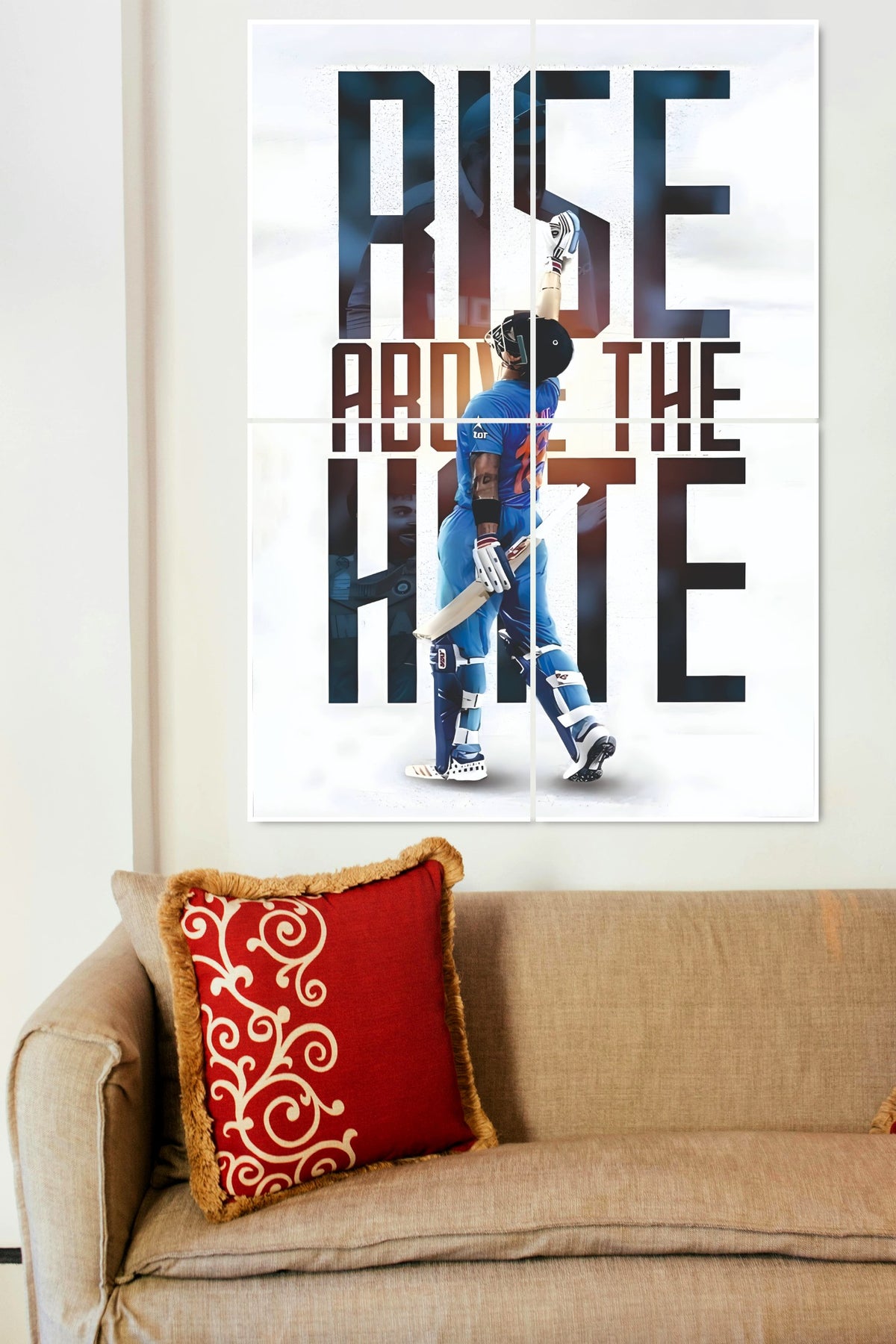 RISE ABOVE THE HATE VIRAT KOHLI | 4 Split Poster