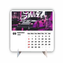 SUPER Car Collection Premium Table Desk Calendar