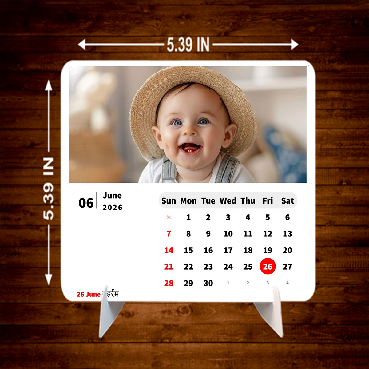 Cute Little Baby Premium Table Desk Calendar