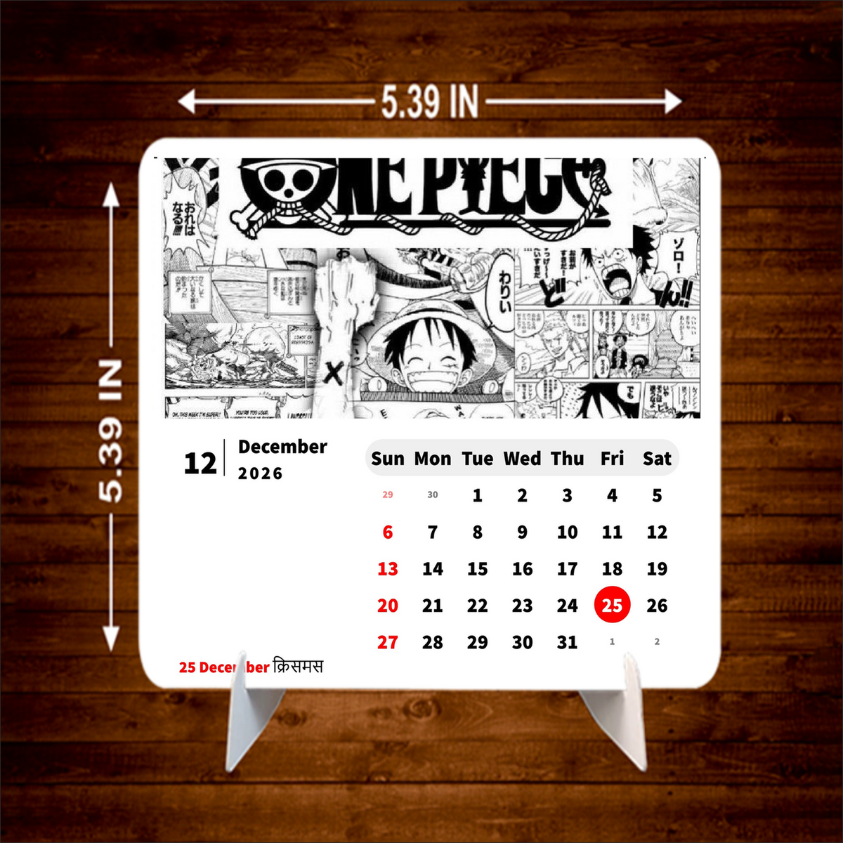 Dark One Piece D Luffy Premium Table Desk Calendar