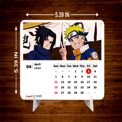 Duo Naruto & Sasuke Premium Table Desk Calendar