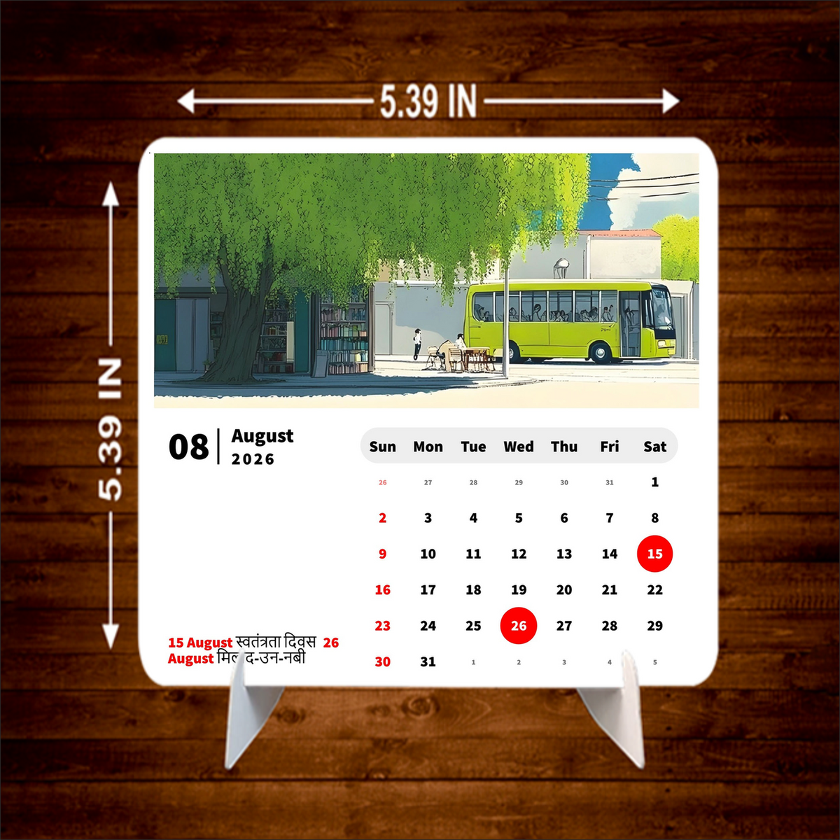 GREEN Valley Premium Table Desk Calendar