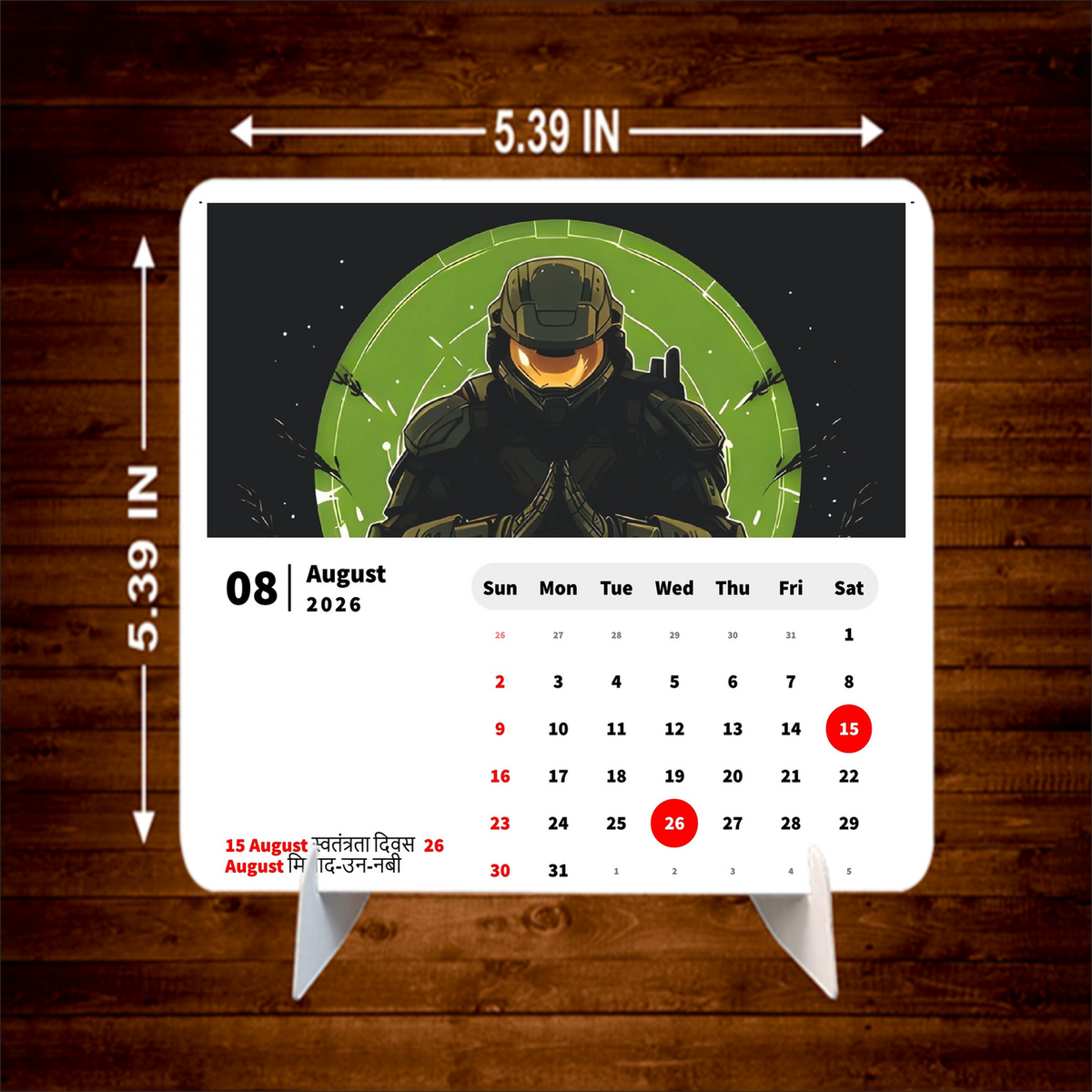 HUNTING GAME Premium Table Desk Calendar