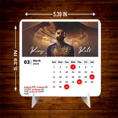 KING Virat Kohli Premium Table Desk Calendar