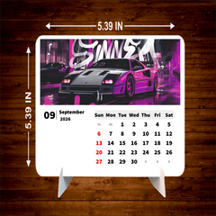 SUPER Car Collection Premium Table Desk Calendar