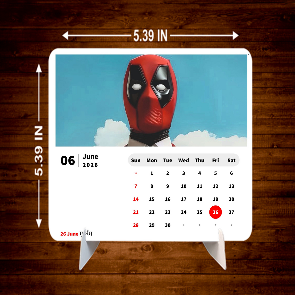 ANIME HERO MAN Premium Table Desk Calendar