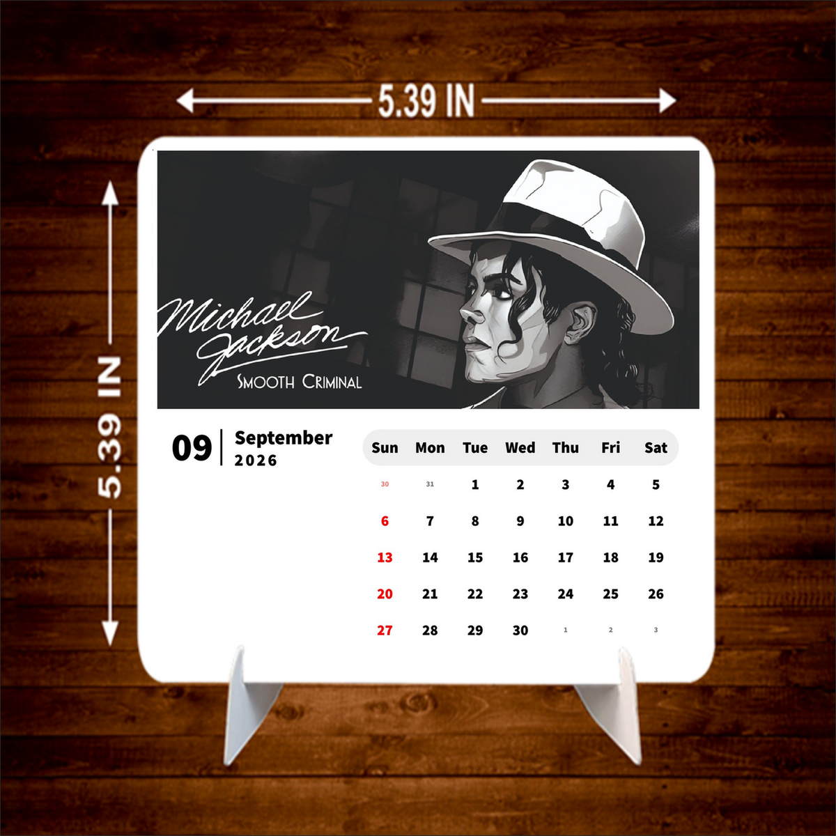 WORLD POP Singers Premium Table Desk Calendar