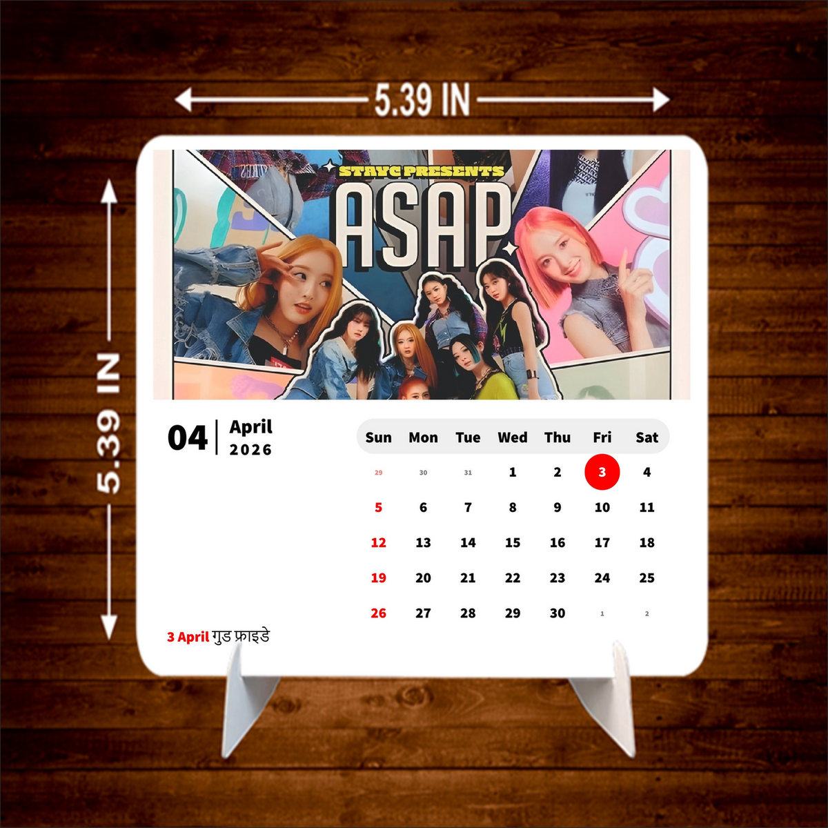 WORLD POP Premium Table Desk Calendar