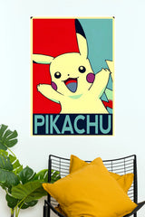 Pikachu Happy Vibes Pop Style Wall Poster  (Anime Posters)