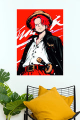 Red-Haired Shanks Pirate Emperor Wall Poster (Anime Posters)