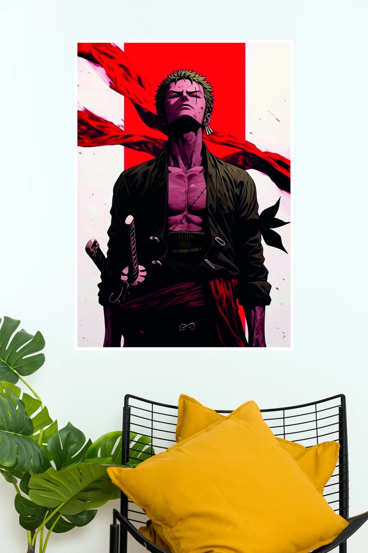 Roronoa Zoro Crimson Samurai Wall Poster (Anime Posters)