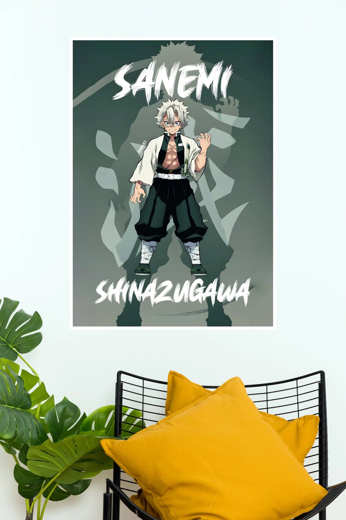 Sanemi Shinazugawa Wind Hashira Demon Slayer Wall Poster  (Anime Posters)